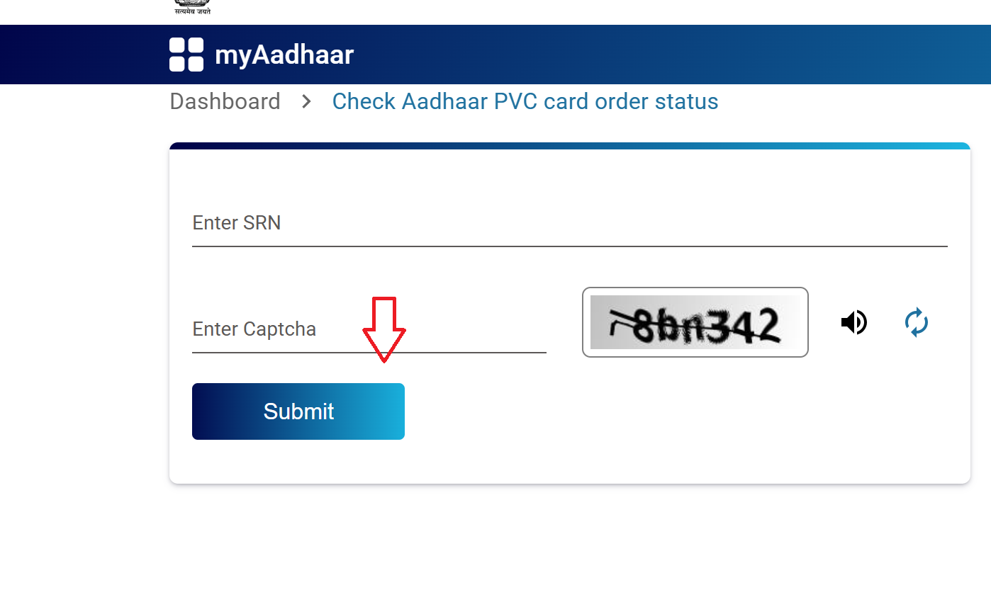 PVC Aadhaar Order Status