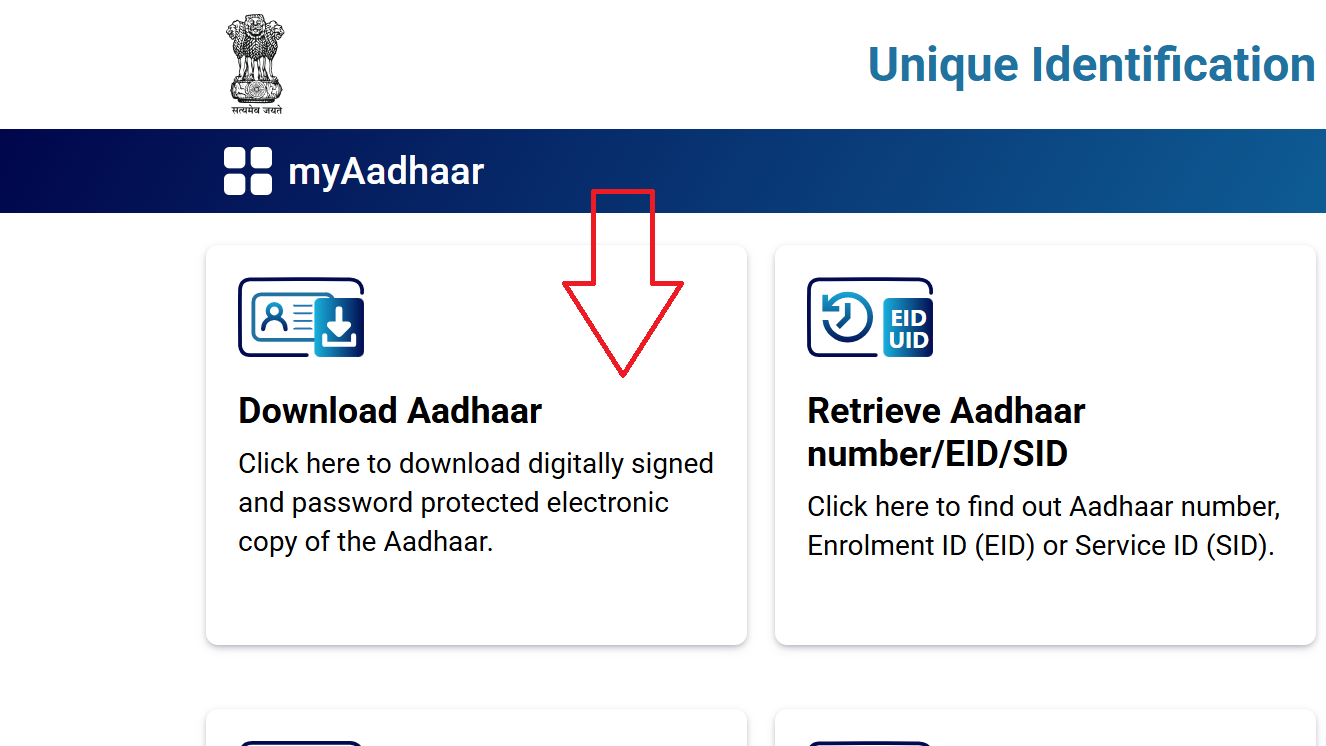 UIDAI Official Website